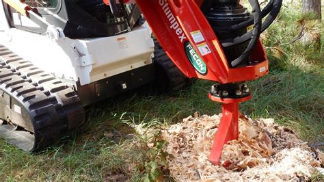 skid steer tree stump removal|stumpex skid steer grinder.